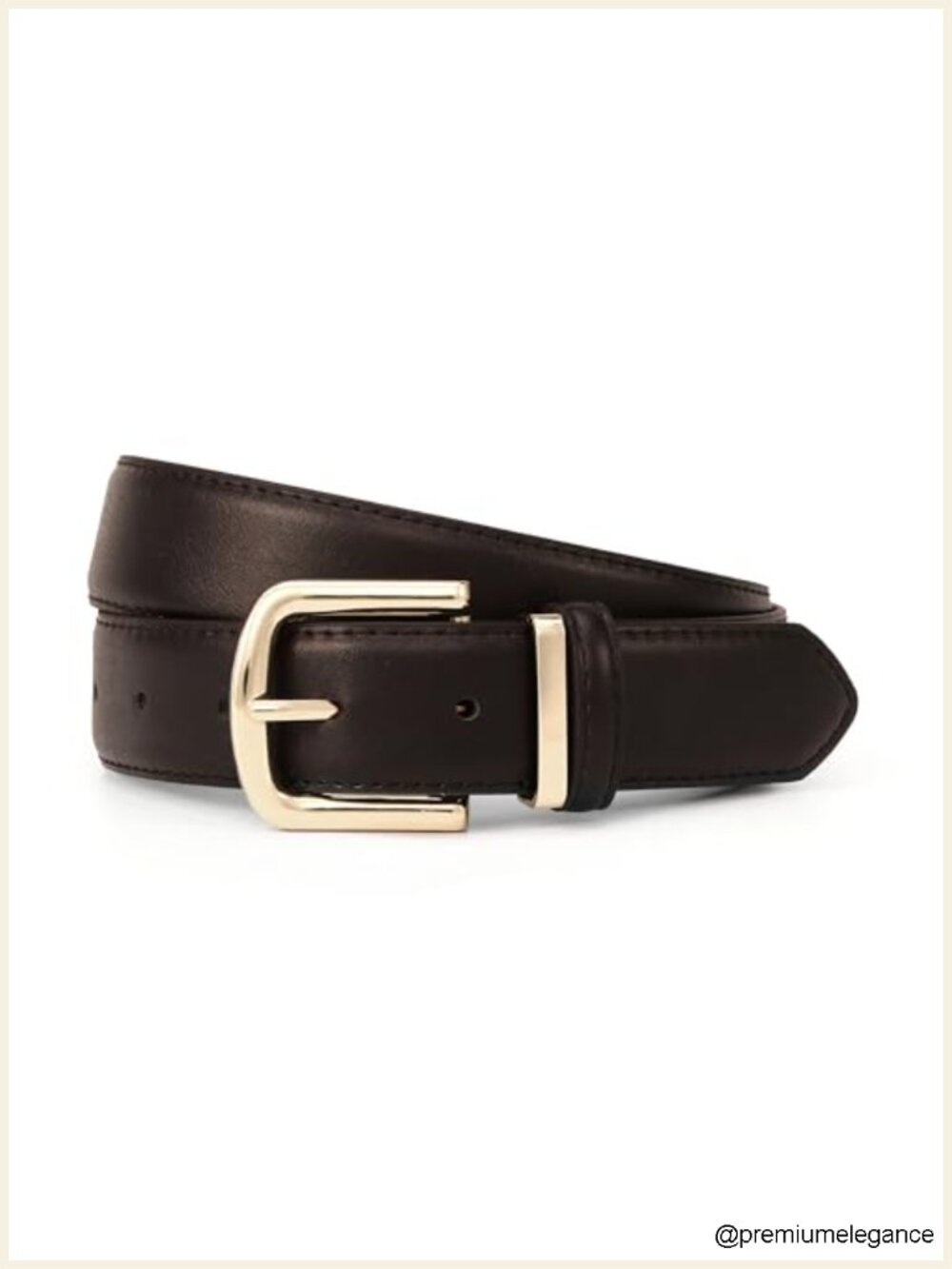 Faux Leather Chunky Waist Belt for Women Gold Buckle